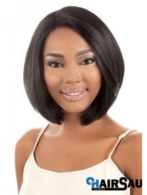 11 inch Chin Length Synthetic Black Bobs Capless Hairsyles For Black Woman