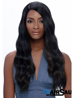 Long Black Straight Without Bangs Exquisite African American Wigs