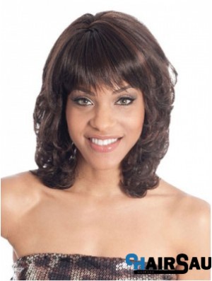 Brown Wavy Fashion African American Wigs