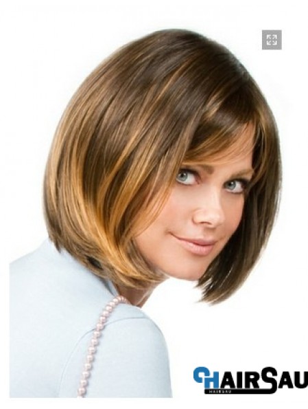 Capless Chin Length Straight Blonde Popular Bob Wigs