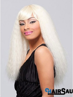 Long Blonde Straight With Bangs Top African American Wigs