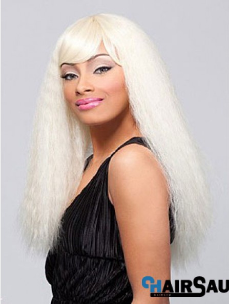 Long Blonde Straight With Bangs Top African American Wigs