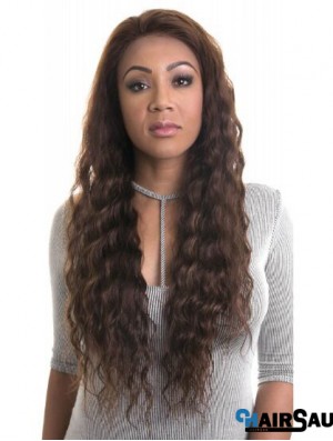 Wavy 22 inch Lace Front Brown African American Hairstyles