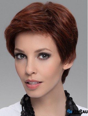 4 inch Straight Durable Boycuts 100% Hand-tied Synthetic Wigs