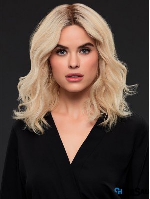 Layered 14 inch Shoulder Length Wavy Style Medium Wigs