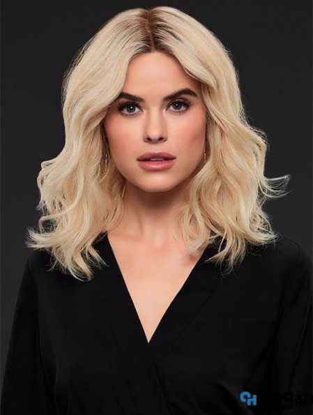 Layered 14 inch Shoulder Length Wavy Style Medium Wigs