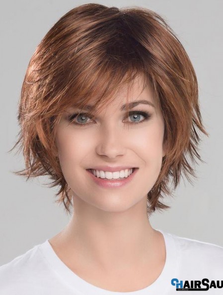 Auburn Beautiful Wavy Short Synthetic Bob Wigs