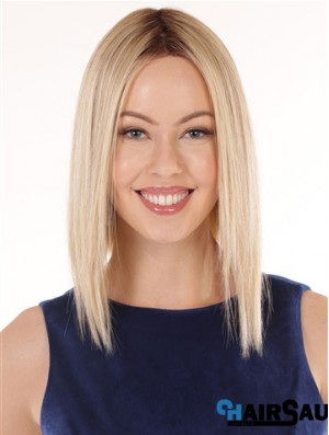 12 inch Shoulder Length Hairstyles Blonde Wavy Bob Wigs