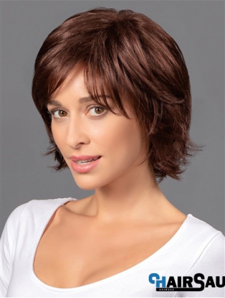 8 inch Short Cheapest Brown Wavy Bob Wigs