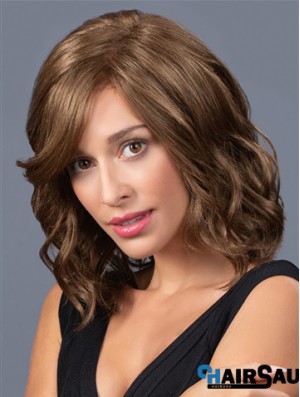 Layered 14 inch Shoulder Length Wavy Suitable Medium Wigs