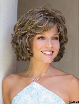 Brown Curly 10 inch Chin Length Synthetic Wigs