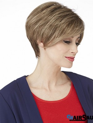 Ideal 6 inch Straight Blonde Boycuts Short Wigs