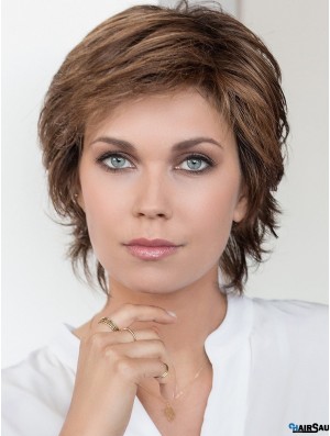 Short Curly Brown 8 inch Cheap Lace Wig