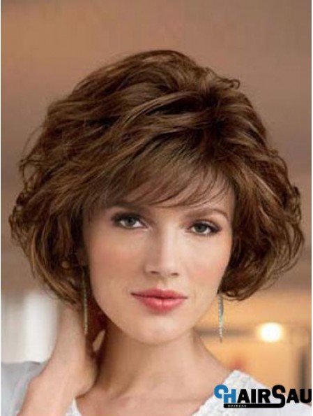 Brown Synthetic Wigs Bobs Cut Short Length