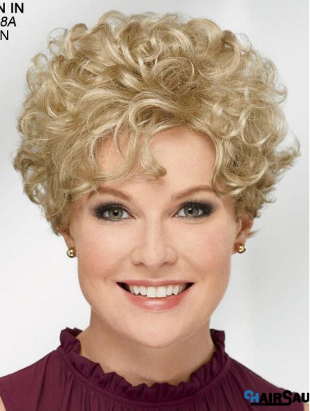 Curly Blonde Short 8 inch Trendy Classic Wigs