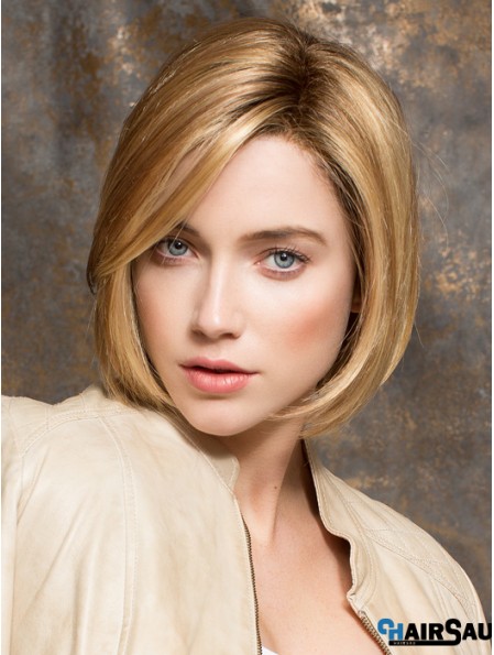 Chin Length Blonde No-Fuss 10 inch Straight Bob Wigs