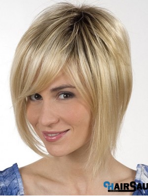 Chin Length Blonde Great 8 inch Straight Bob Wigs