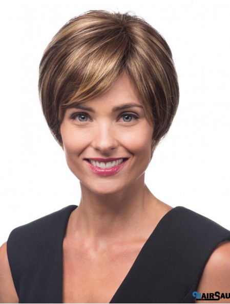 Short Straight Lace Front Layered 10 inch Popular Synthetic Wigs