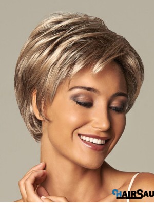 Wavy Layered 8 inch Blonde Trendy Synthetic Wigs