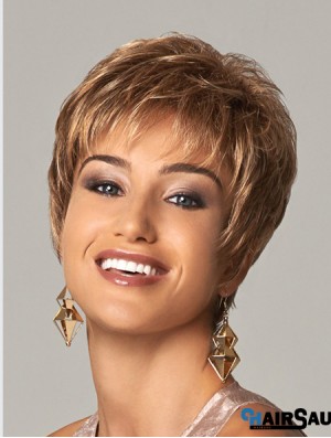 Curly Layered 8 inch Blonde Soft Synthetic Wigs