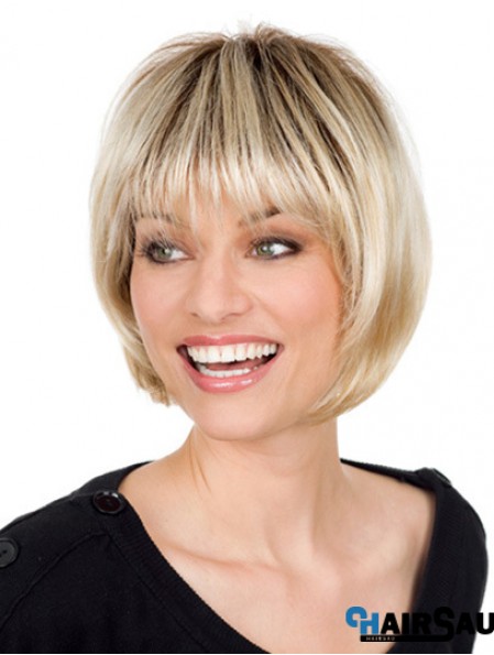 Chin Length Blonde Online 10 inch Straight Bob Wigs