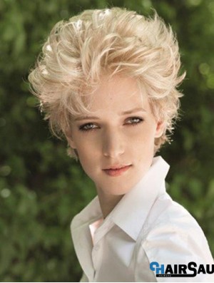 Lace Front Boycuts Short Straight Blonde Sale Synthetic Hair