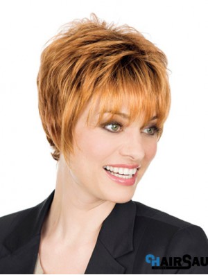 Straight Blonde Good Short Classic Wigs