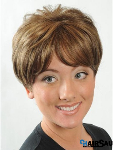 Short Boycuts Straight Auburn Online Synthetic Wigs