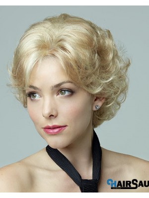 Bobs Short Blonde Curly Top Petite Wigs