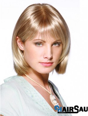 Lace Front Chin Length Straight Blonde Fabulous Bob Wigs