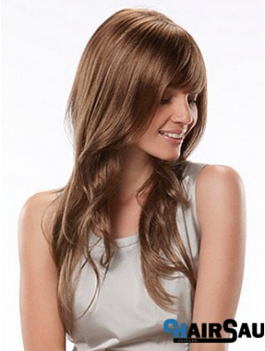 Long With Bangs Wavy Auburn Fashion Synthetic Wigs