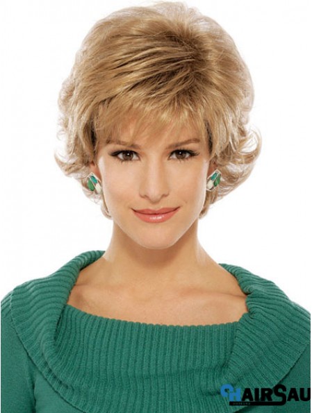 Wavy Blonde Suitable Short Classic Wigs