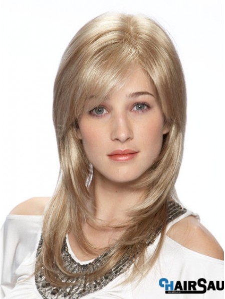 Straight Layered Long Blonde Stylish Lace Front Wigs