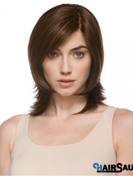 Modern Auburn Shoulder Length Layered Wavy Glueless Lace Front Wigs