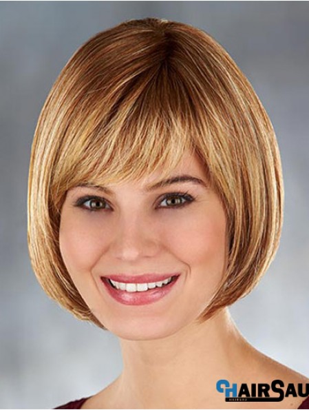 Chin Length Blonde Popular 10 inch Straight Bob Wigs