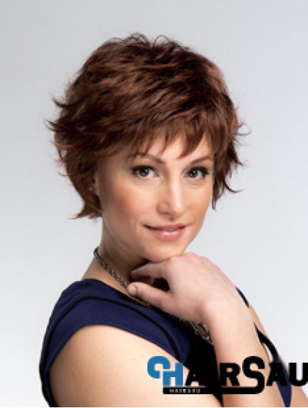 Short Wavy Capless Layered 8 inch Sleek Synthetic Wigs