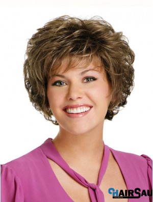 Curly Brown Discount Short Classic Wigs