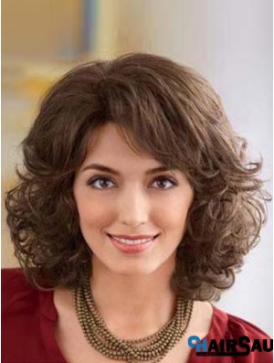 Wavy Brown Top Shoulder Length Classic Wigs