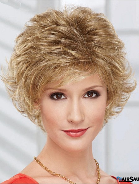 Chin Length Wavy Capless Layered 8 inch Hairstyles Synthetic Wigs