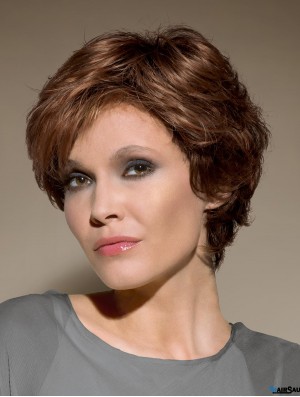 Wavy Layered 6 inch Auburn Beautiful Synthetic Wigs