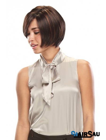 Lace Front Short Straight Brown Online Bob Wigs