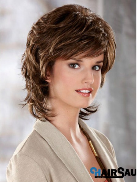 Wavy Brown Best Chin Length Classic Wigs