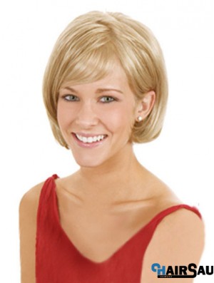 Lace Front Chin Length Straight Blonde High Quality Bob Wigs