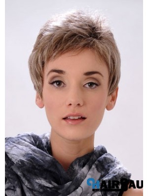 Cropped Boycuts Straight Blonde Gorgeous Synthetic Wigs