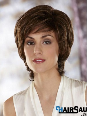 Wavy Brown High Quality Chin Length Classic Wigs