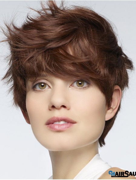 Durable 6 inch Straight Auburn Boycuts Short Wigs