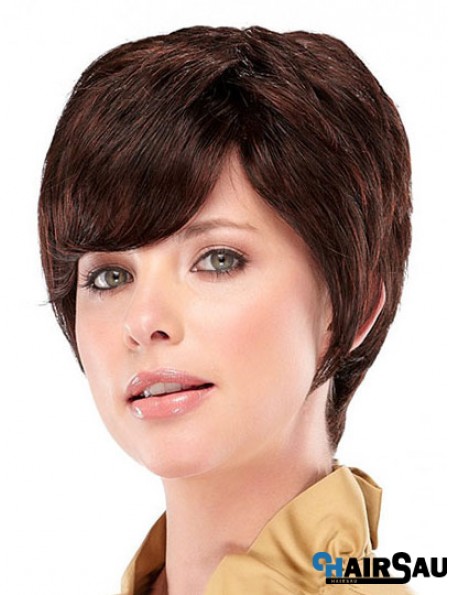 Cropped Layered Straight Auburn Exquisite Synthetic Wigs