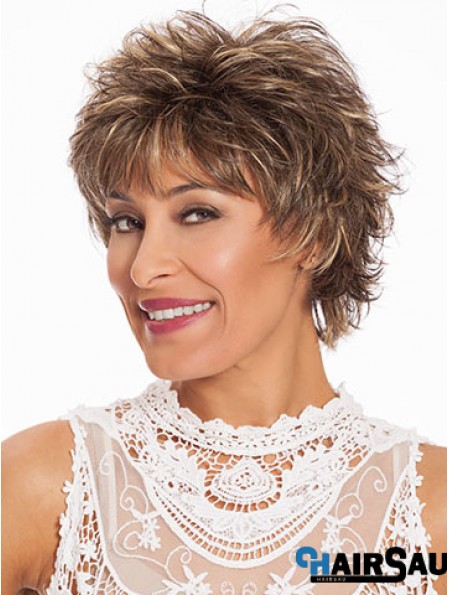 Wavy Layered 8 inch Modern Short Wigs