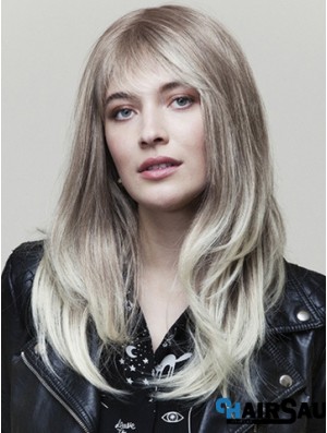 Wavy Beautiful 16 inch Ombre/2 Tone With Bangs Long Wigs