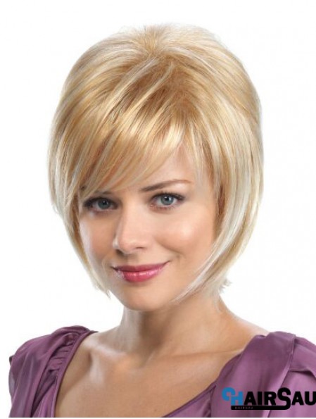 Bobs Blonde Synthetic Straight 8 inch Medium Wigs